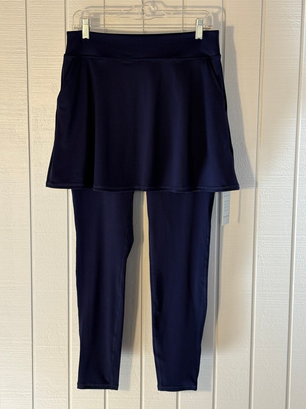 LouKeith Skirted Leggings Women M Navy 4 Pocket Tennis Golf Pickleball NWT